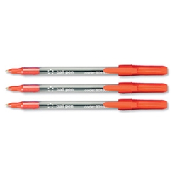 Cristal Ball Pen Medium Red [Pack 50]